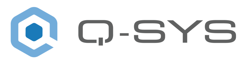 Das Logo der Firma Q-SYS