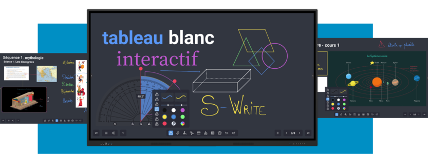 Speechi Touch Infrared Produktbild mit der Whiteboard Anzeige